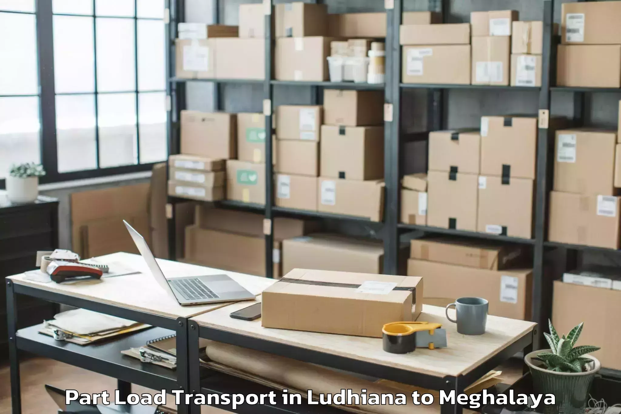 Book Ludhiana to Mawsynram Part Load Transport